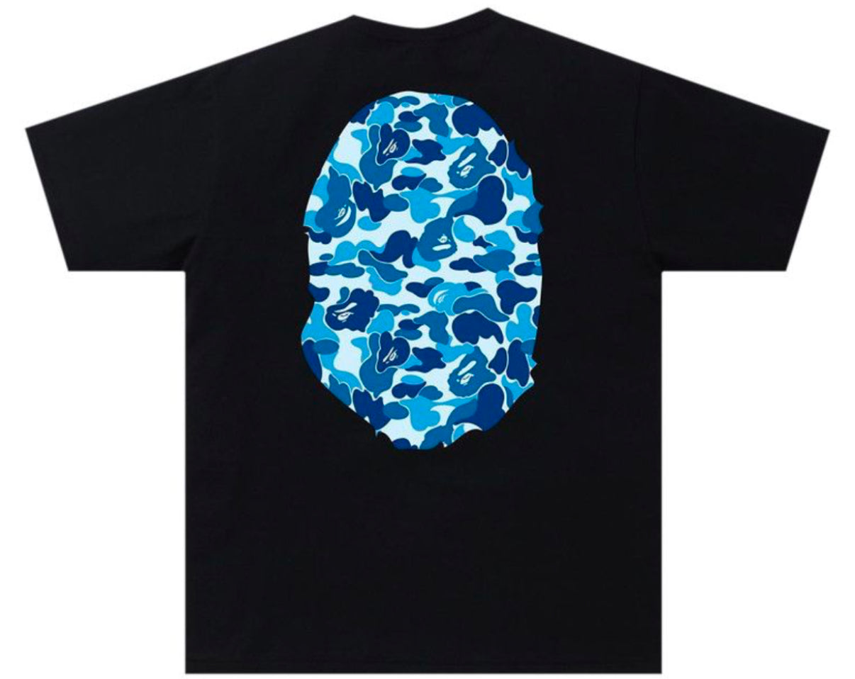 Bape ABC Camo Big Ape Head Tee Black/Blue