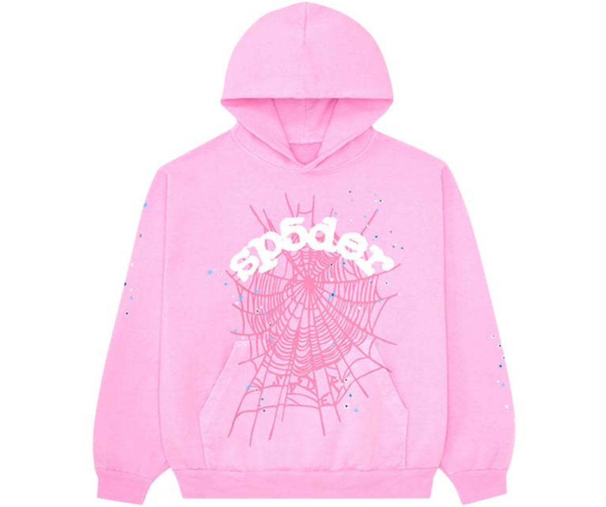 Sp5der OG Web Hoodie “Pink”