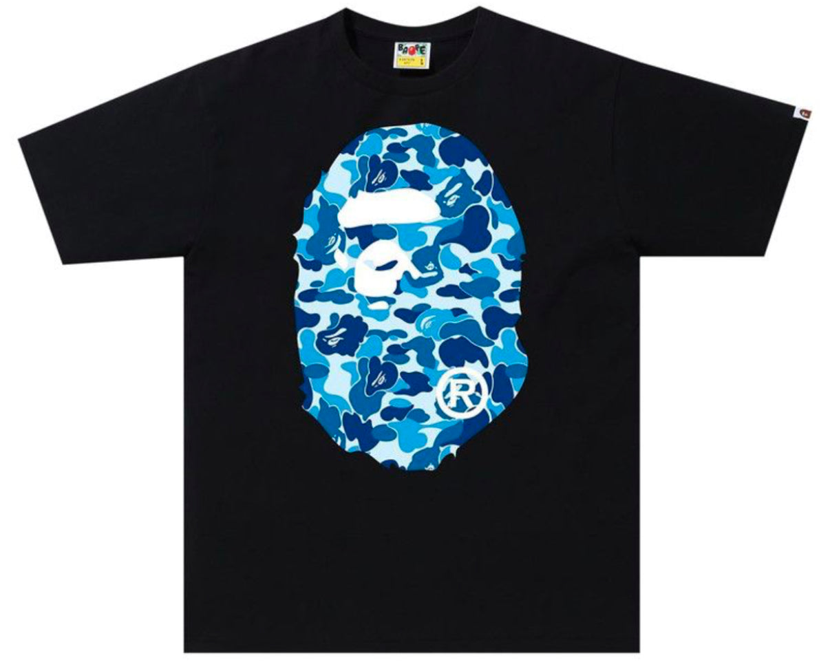 Bape ABC Camo Big Ape Head Tee Black/Blue