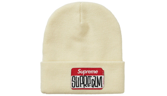 Supreme Name Tag Beanie “Cream”