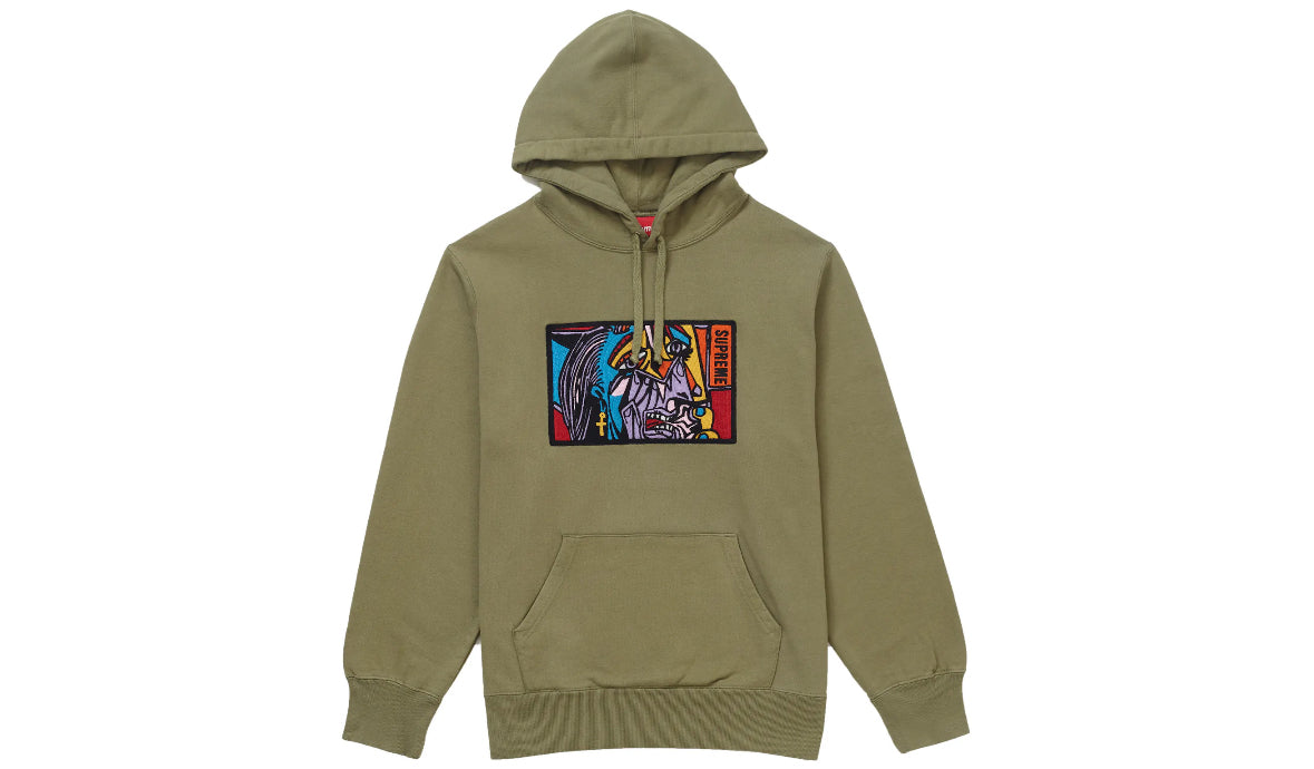 Supreme Chainstitch Hoodie “Light Olive”