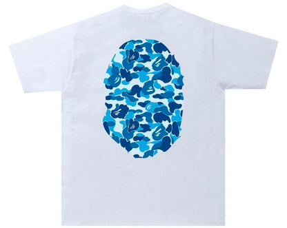 Bape ABC Camo Big Ape Head Tee White/Blue